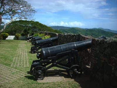 Historic cannons at Fort George, Port Antonio, Portland Parish